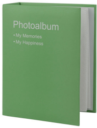 Album foto conception tip carte format 10x15 100 fotografii buzunare slip-in coperti piele ecologica culoare verde