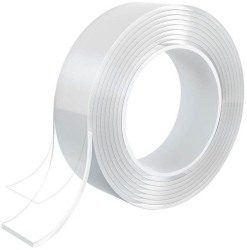 Banda dublu adeziva nano tape transparenta reutilizabila rola 30 mm x 3 m grosime 1 mm 