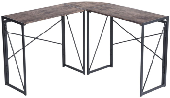 Birou colt negru si wenge 38x119.5x75 cm 