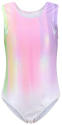 Body gimnastica pentru fete Bezonier fara maneci multicolor 100 3-4 ani - OUTLET 