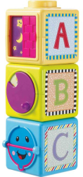 Centru de activitati 3 Cuburi pentru jocuri educationale cu cifre si forme Plastic 12 luni 6x6x20 cm 