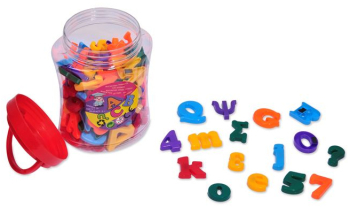 Cifre si litere cu magneti Set 126 bucati Multicolor ATU-080883 
