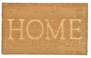 Covoras decorativ ConceptSeller® antiderapant dreptunghiular material fibra nuca de cocos cu mesaj & HOME& Lungime x Latime