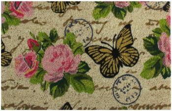 Covoras intrare Flower Power design Fluturi 40x60 cm 