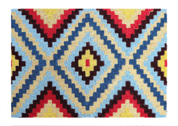 Covoras intrare Koko design Romb colorat 40x60 cm 