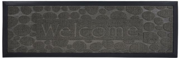 Covoras pentru treapta intrare cu model si mesaj negru 25x75 cm 
