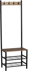 Cuier si suport pantofi Skalo negru 60x40x175 cm 