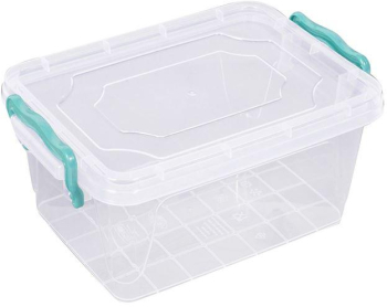 Cutie de Depozitare din Plastic Transparenta Inchidere cu Capac 1.5l 