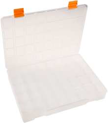 Cutie de plastic cu 40 compartimente DecorCasa 38 x 28.5 x 5.5 cm 