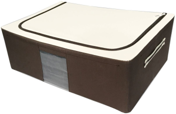 Cutie haine maro cu alb Ecru DecorCasa 60 x 40 x 20 cm