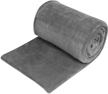 Cuvertura catifea gri 220x230 cm 