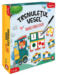Joc educativ pentru copii Trenulet cu numere forme si culori ATU-086653