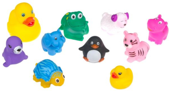 Jucarii Baie Multicolor Set 10 Bucati Animale Plutitoare Plastic 
