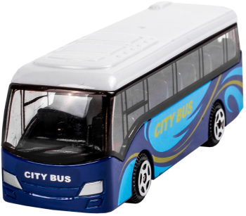 Mini autobuz Zola pentru copii alb-albastru 8x3x3 cm 
