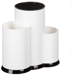 Organizator de bucatarie ConceptSeller pentru cutite si ustensile plastic alb 23x12x22 cm 