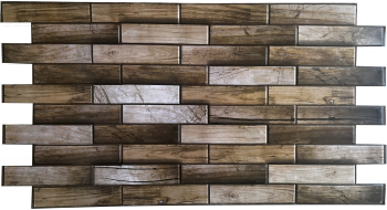 Panou decorativ PVC lemn 98x48x0.3 cm 