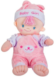 Papusa bebelus din plus cu pijamale roz 25 cm ConceptSeller 