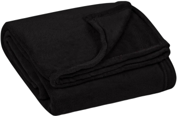 Patura de iarna cartifelata negru 165x130 cm 