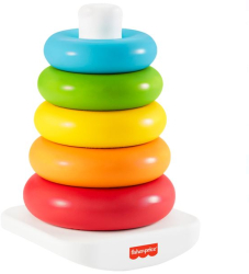 Piramida cu Inele Pentru Copii Multicolor 12x12x21 cm 