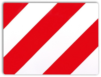 PLACA TRANSPORT AGABARITIC 40X30 CM STANGA PROFIL PVC HICO 
