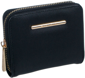 Portofel dama mini Zola negru simplu 9x5x6 cm 