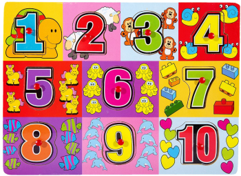 Puzzle Zola® Incastru Cifre 30x22 cm 