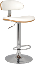 Scaun bar Ares alb 49x42x84-105 cm 