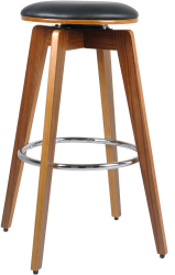 Scaun bar Hermes negru 58x58x77 cm 