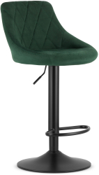 Scaun Bar Kona Baza Neagra Catifea Verde 