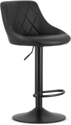 Scaun Bar Kona Baza Neagra Piele Ecologica Neagra 