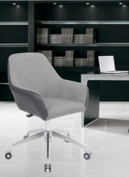 Scaun de birou directorial US63 textil gri 55x57x79-91 cm 