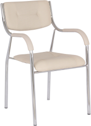 Scaun vizitator cu manere bej 53.5x57x87 cm 