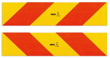 SET 2 PLACUTE REFLECTORIZANTE 565X132MM ALUMINIU RR.70.0 HICO 