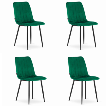 Set 4 Scaune Bucatarie/Dining Gabe Catifea Verde 