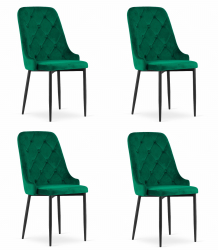 Set 4 Scaune Bucatarie/Dining Millan Catifea Verde 