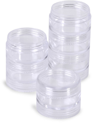 Set 6 Cutii Rotunde pentru organizare 3.9x2 cm 120 ml 