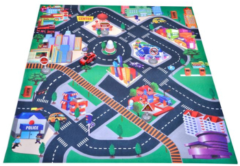 Set masinuta de curse si Covor pentru joaca 80x70 cm ATU-080400 