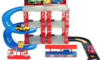 Set masinute cu pista si garaj Bibilel 2 masinute 37 piese BBL1669 