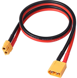 Set prelugitor mufa XT60 tata mama cu cablu siliconic 12AWG 50cm max 30A 500V 