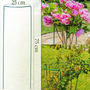 Suport metalic de flori pentru exterior set 3 bucati 25x75 cm verde 