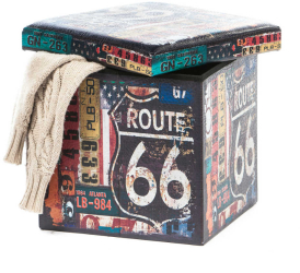 Taburet Design Route 66 multicolor 38x38x37.5 cm 