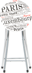 Taburet pliant Cosmo Paris alb 30x30x50 cm 