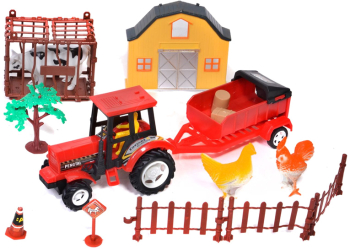 Tractor cu remorca Farm Set animale incluse 