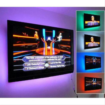 Banda Led Rainbow Light Klausstech Ideala Pentru Televizor Lumina Ambientala Rgb Telecomanda Inclusa Constructie Flexibila Design Ergon 