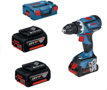 Bosch GSR 18V-60 C Masina de gaurit si insurubat brushless cu 3 acumulatori Li-Ion doua de 6Ah si unul de 4Ah 60Nm + L-Boxx 