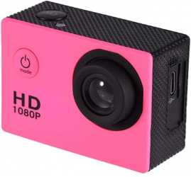 Camera Video Sport KlaussTech Calitate Full HD Rezistenta la Apa 1080p / 720p 12M Roz 