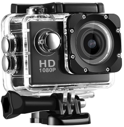 Camera Video Sport Klausstech Cu Accesorii De Prindere Pentru Bicicleta Casca Si Husa Subacvatica 