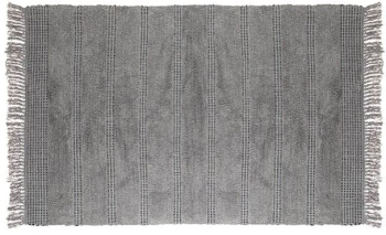 Covor din bumbac gri cu franjuri 140x90 cm
