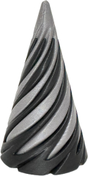 Jucarie 3D Helix Impossible Passthrough Cone negru cu argintiu antistres 7cm 