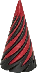 Jucarie 3D Helix Impossible Passthrough Cone negru cu rosu antistres 7cm